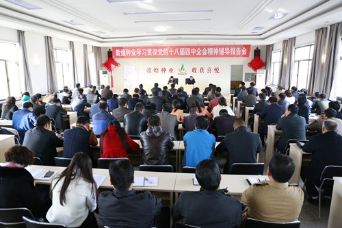 敦煌種業(yè)舉辦學習貫徹黨的十八屆四中全會精神輔導(dǎo)報告會